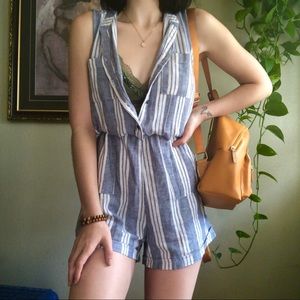 Striped Romper Summer Fall Transition